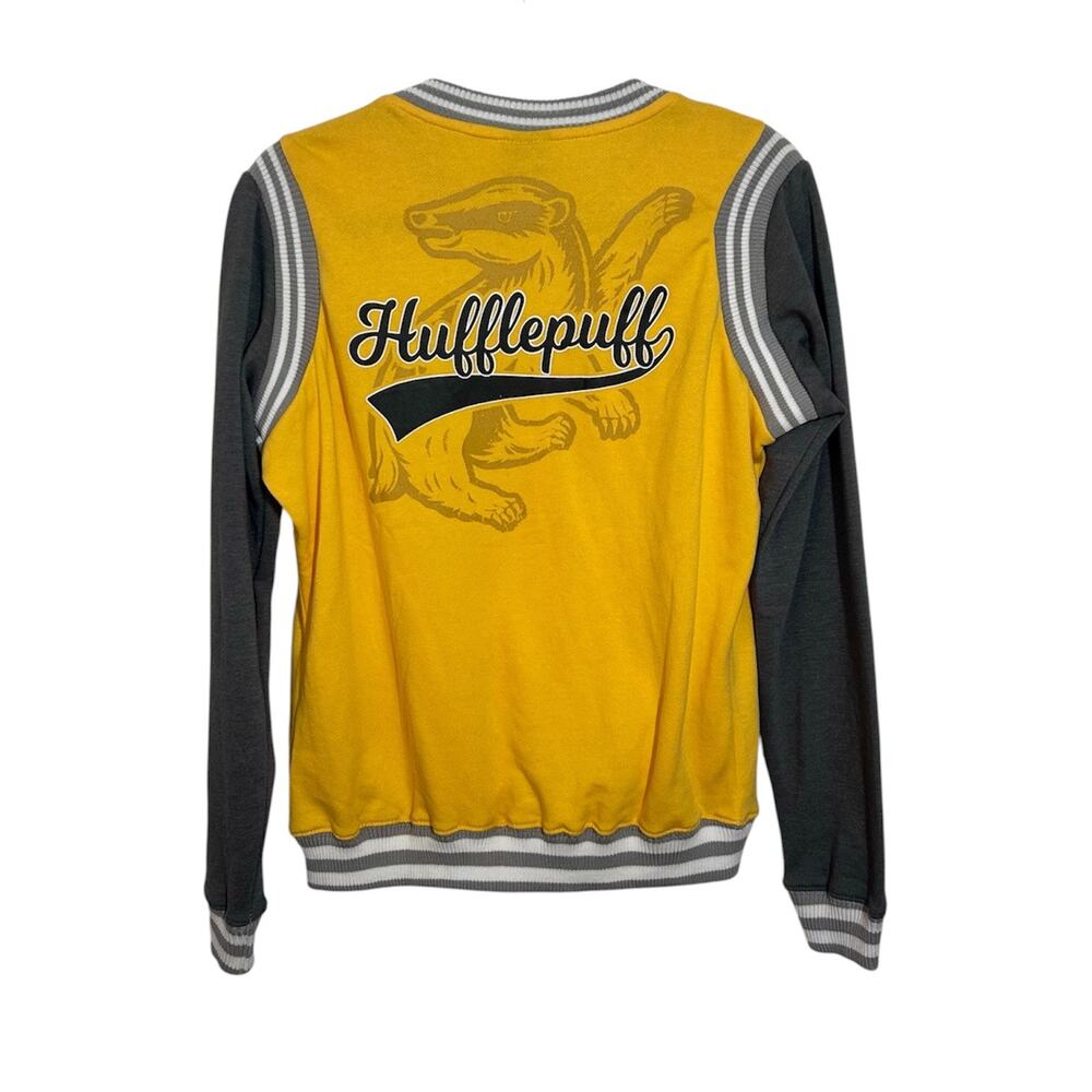 Women’s M Harry Potter Hufflepuff Lightweight Varsity Hogwarts Letterman Jacket - Picture 3 of 10